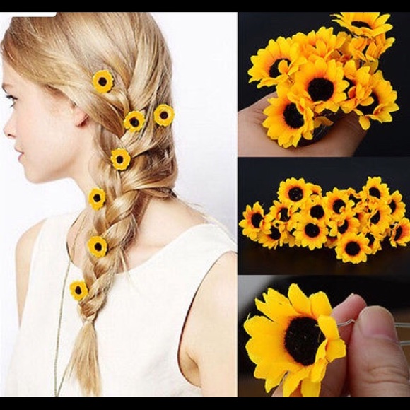 Accessories - Lot of 10 PCs boho daisy sunflower hair pen access